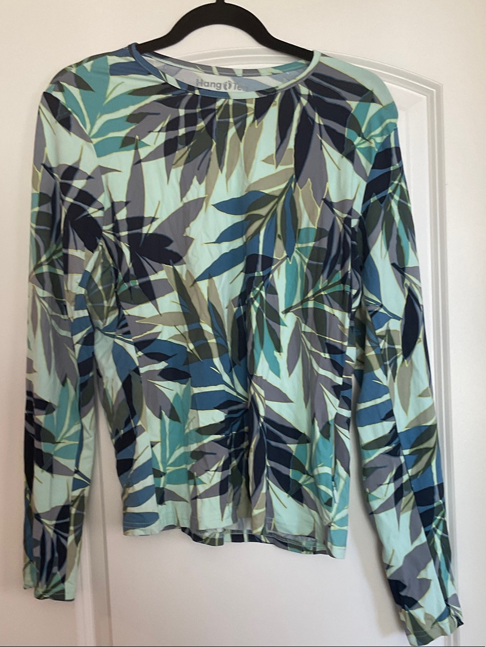 Hang Ten Long Sleeve Sun Shirt UPF 50+ - Mint, Teal & Navy